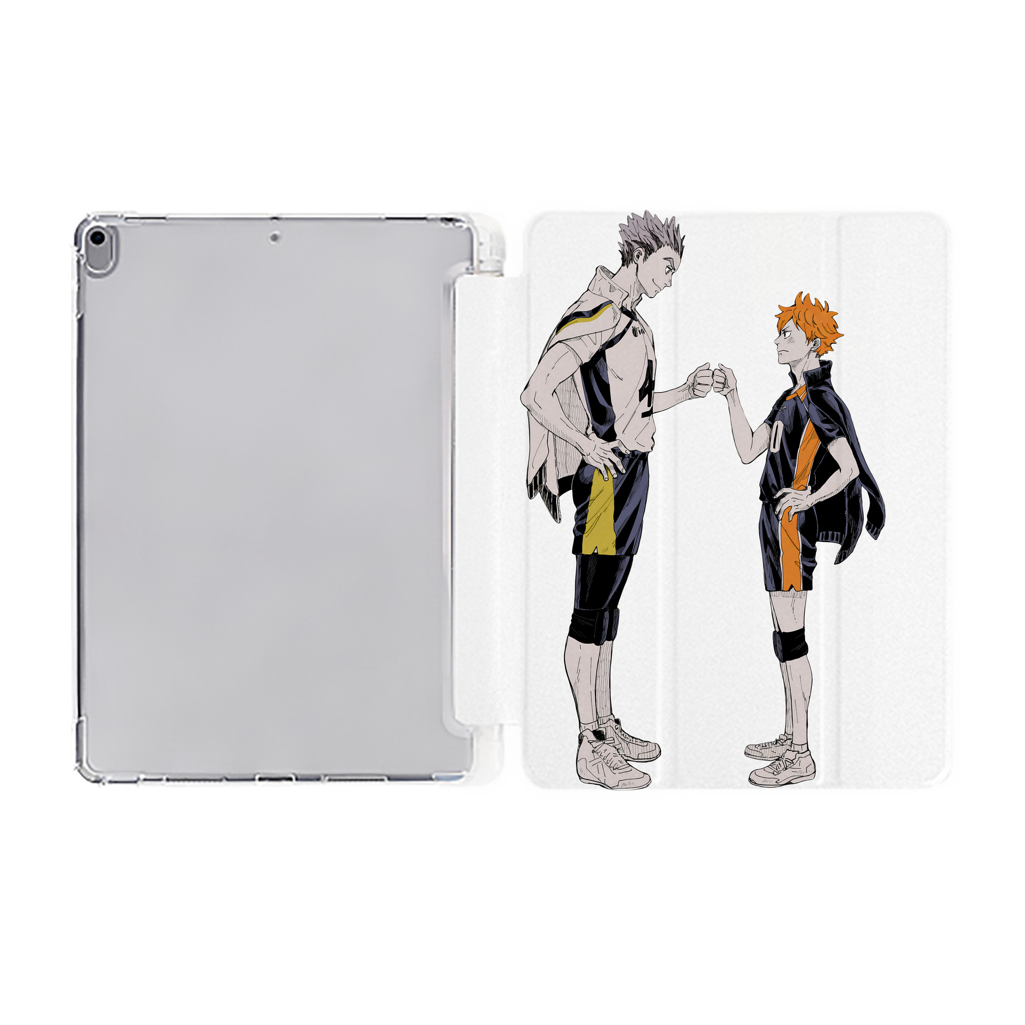 （画像用） ハイキュー!! Haikyu!! IPad ケース ペン収納付き 三つ折りスタンド PUレザー×シリコン 対応機種9.5/10.5/10.9インチ